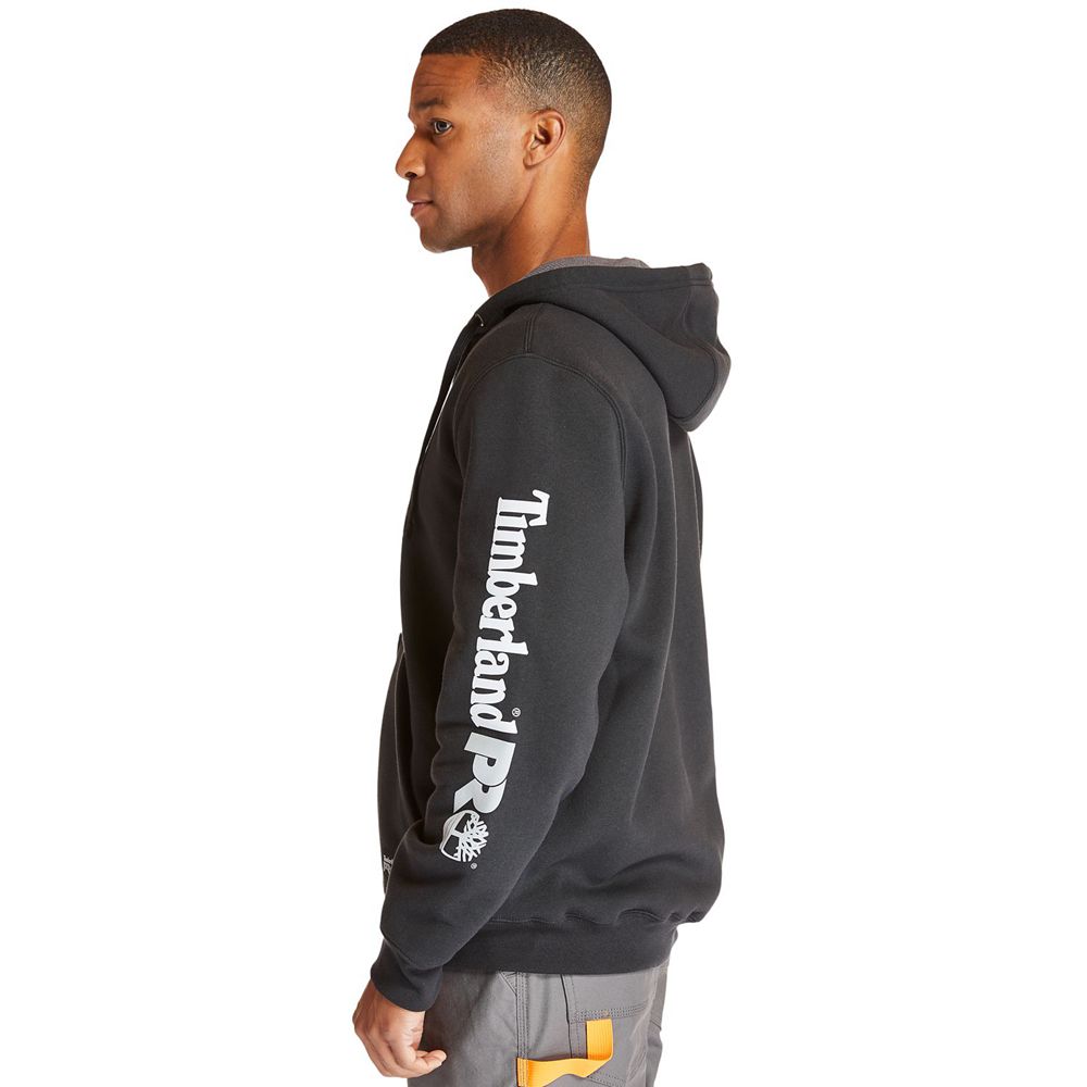 Timberland Mens Sweatshirts PRO® Hood Honcho Full-Zip Hoodie - Black - India QH7903418